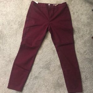 So Brand Maroon Ankle Jegging Sz 13